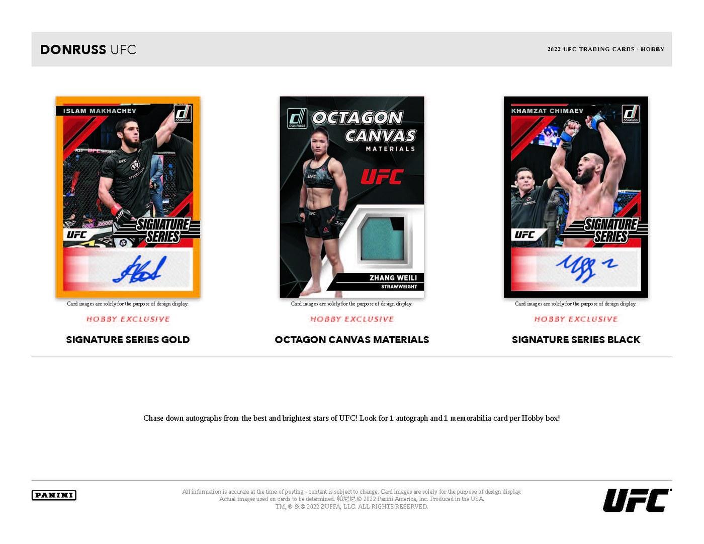 2022 Donruss UFC Debute Edition