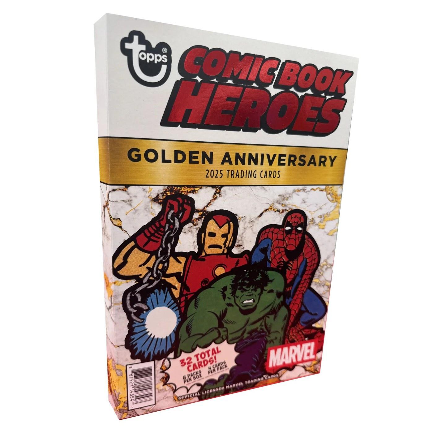 25 Topps Marvel Comic Book Heros Golden Anniversary Box
