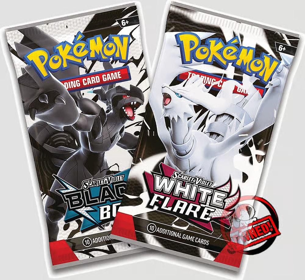 White Flare Black Bolt Tins